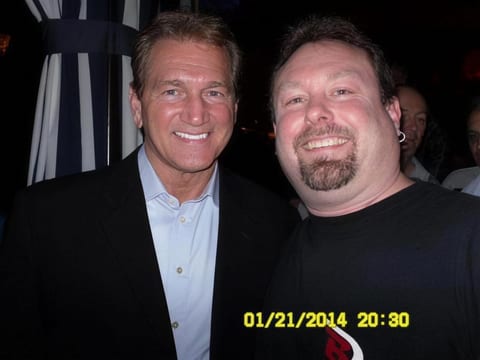 Chilling with Joe Theismann.
