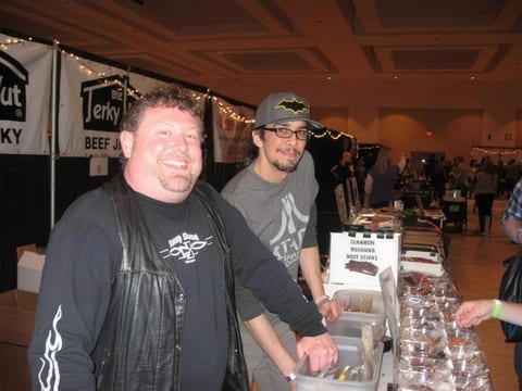 Set up at the Saratoga Wine & Chocolate Festival.