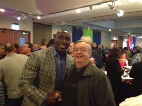 Dad with Shannon Sharpe.