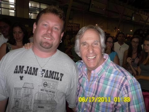 Chilling with the Fonz.