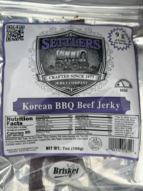 Korean BBQ Brisket Beef Jerky